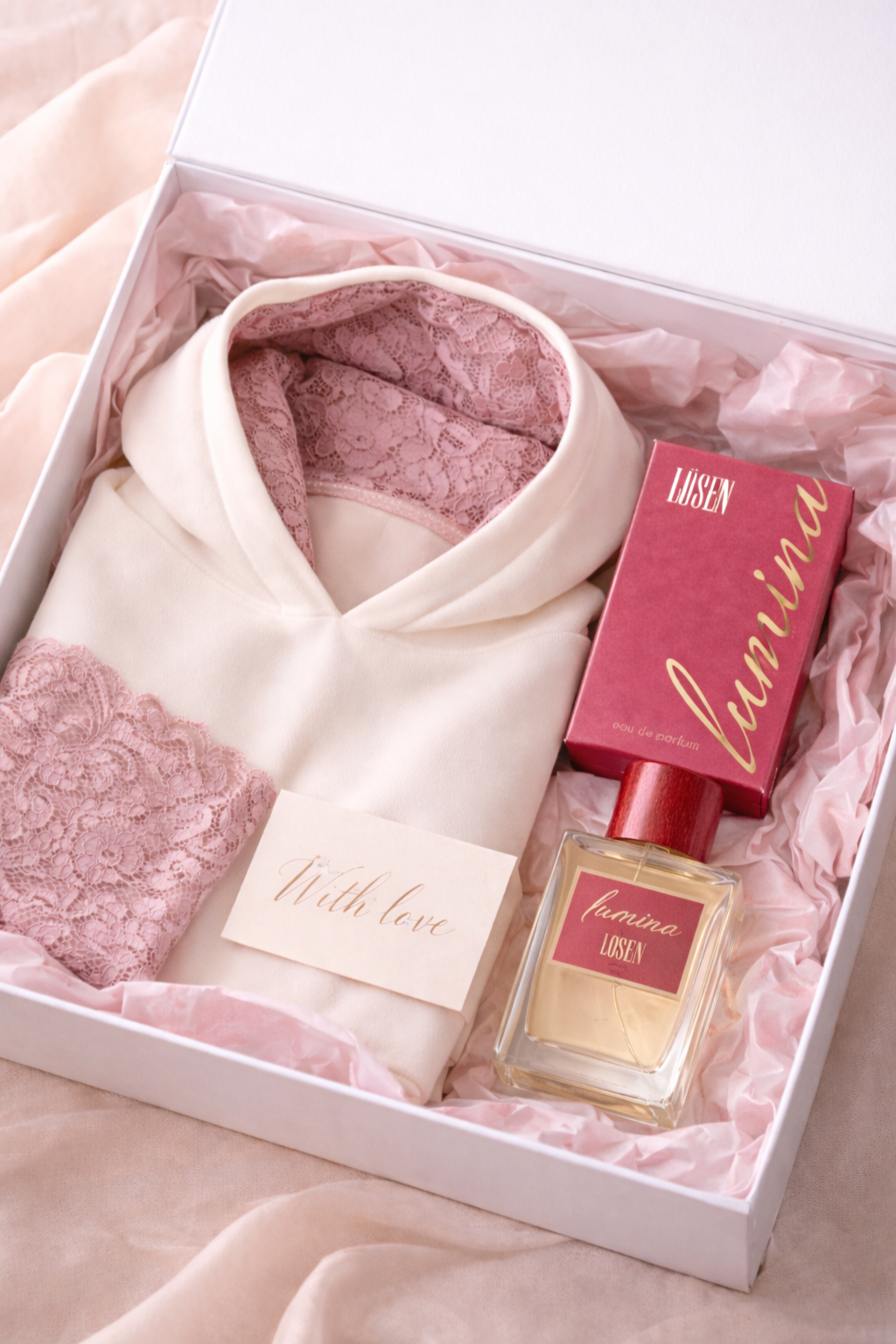 Romantic Box Hoodie 'Soft Lace ' & 'Lumina'