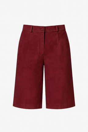 Soft Tailor Shorts - Wine suede