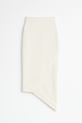 Fold midi Skirt - Ivory white