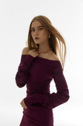 Flow long Dress - Plum