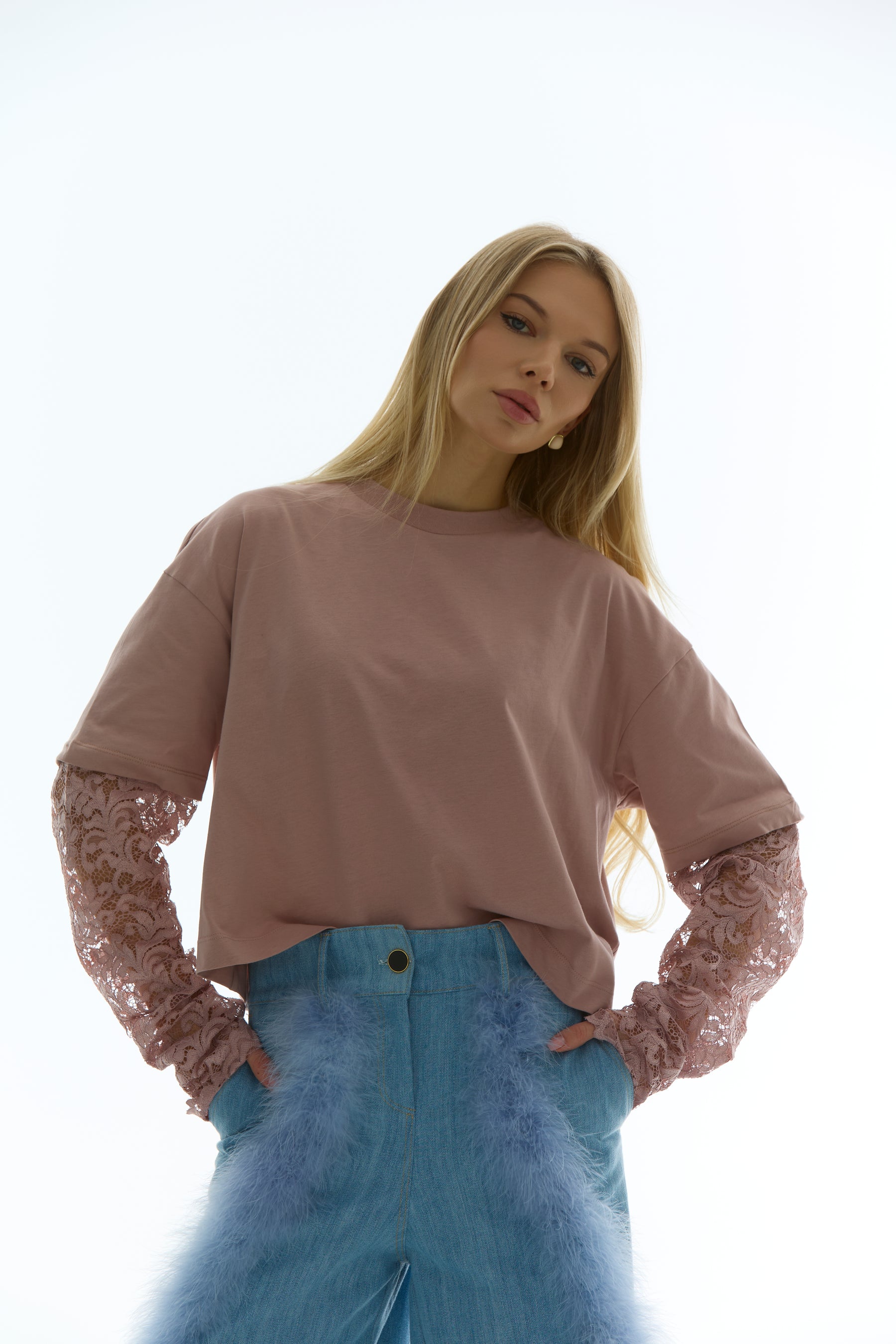 Hidden Bloom Long sleeve - Dusty rose