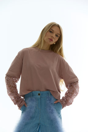 Hidden Bloom Long sleeve - Dusty rose