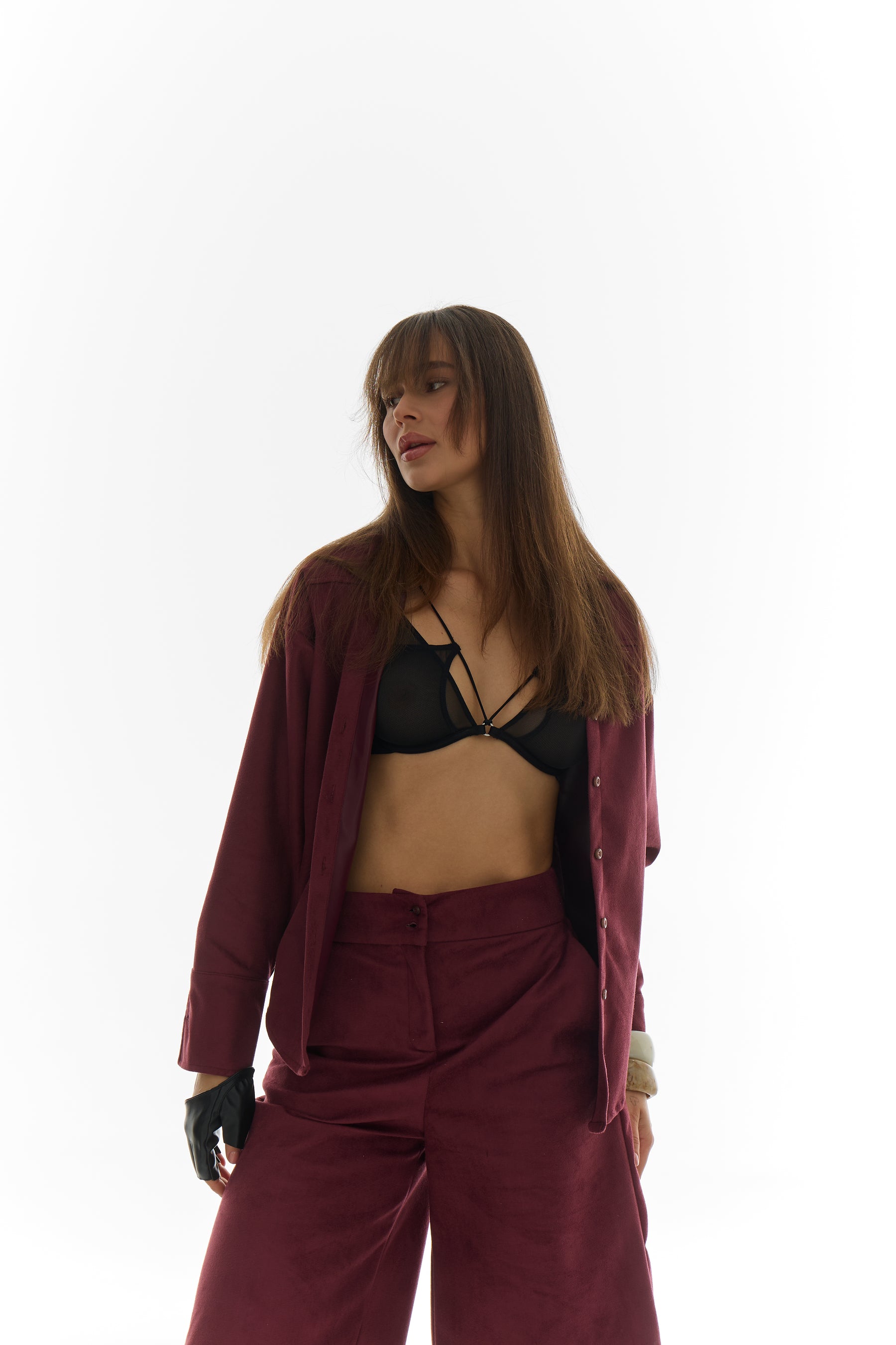 Soft Tailor Shirt - Wine suede