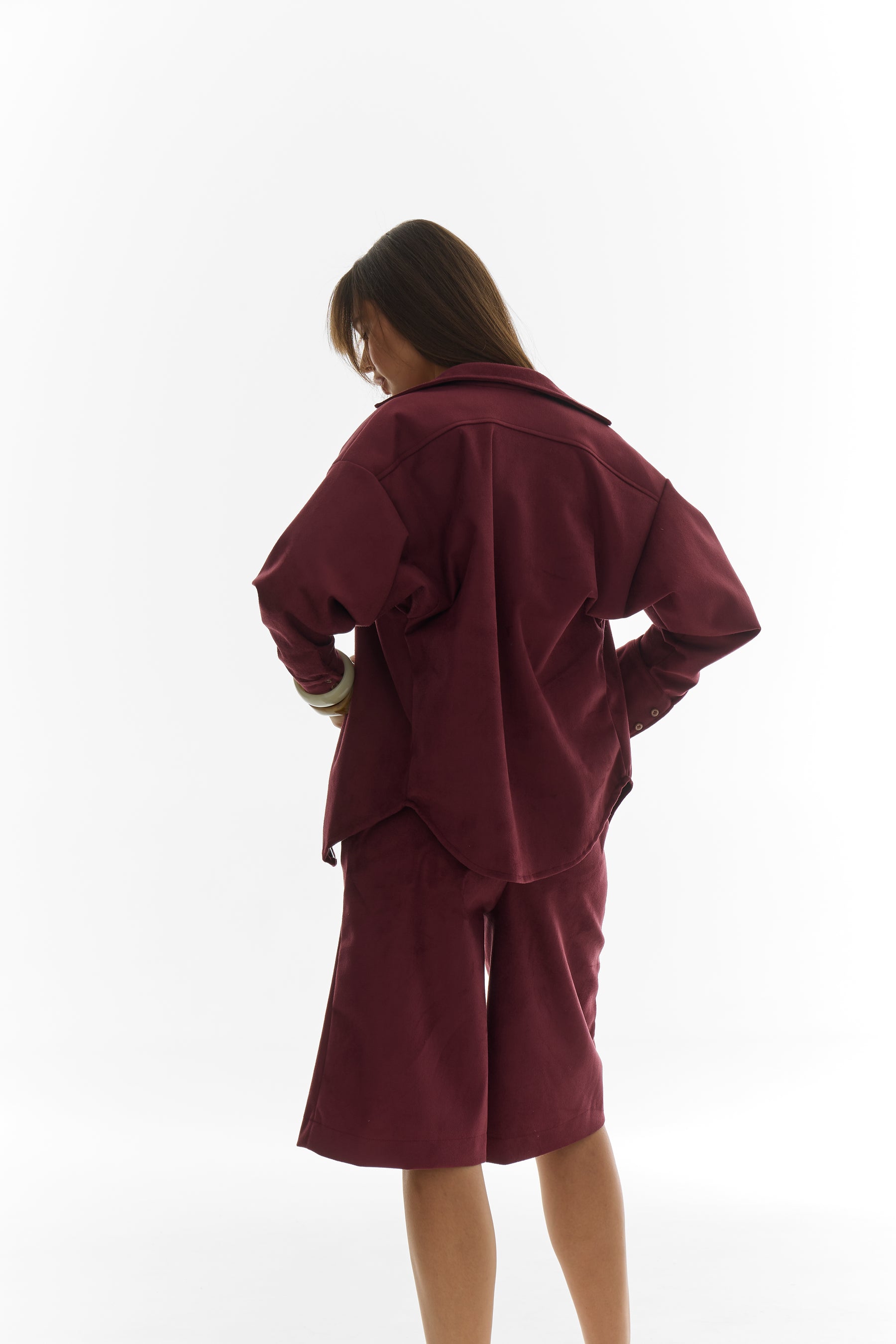 Soft Tailor Shirt - Wine suede