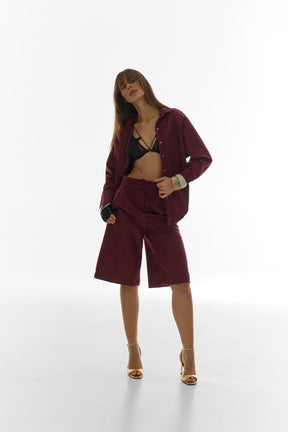 Soft Tailor Set - Wine suede