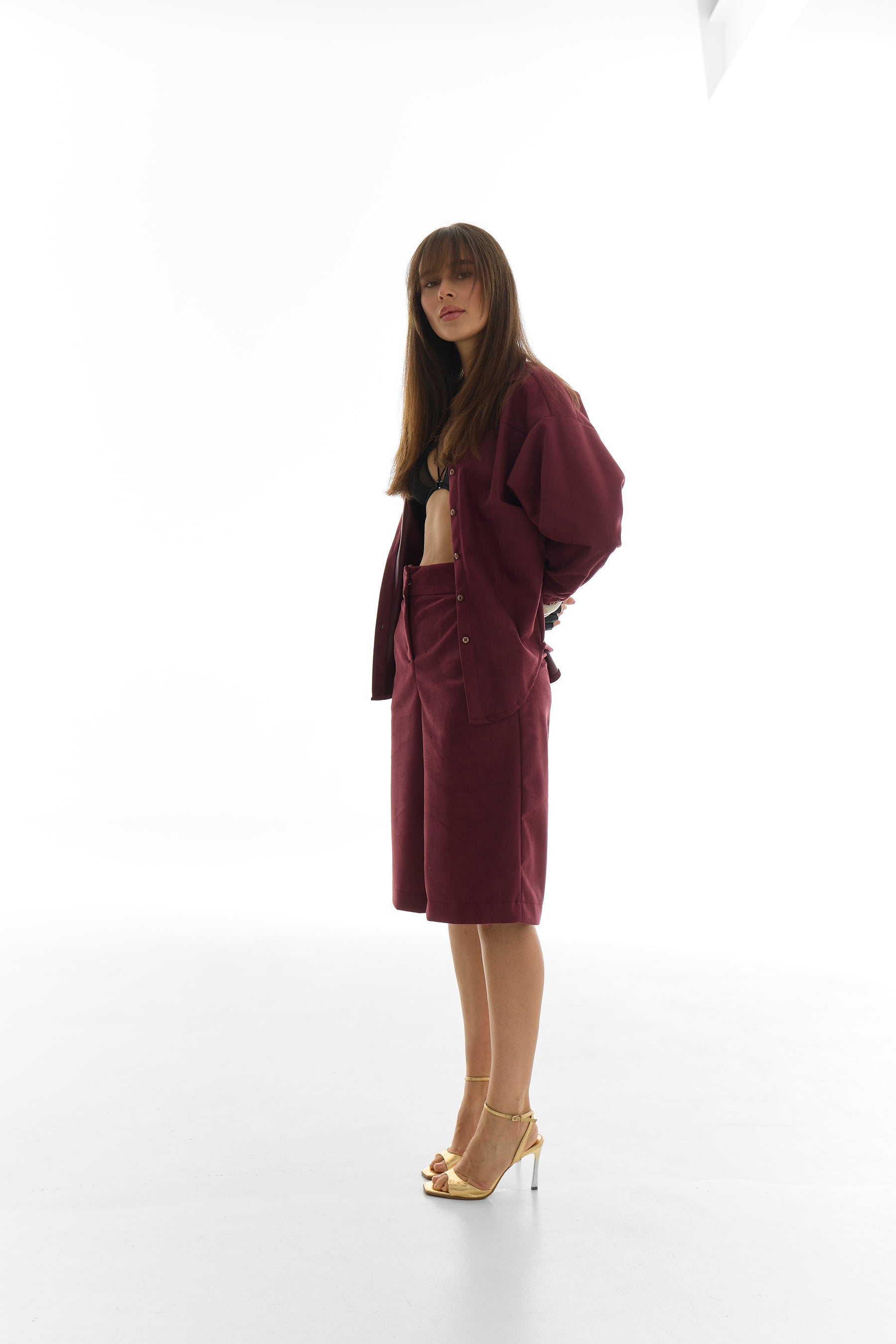 Soft Tailor Set - Wine suede
