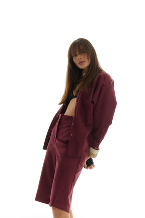Soft Tailor Set - Wine suede