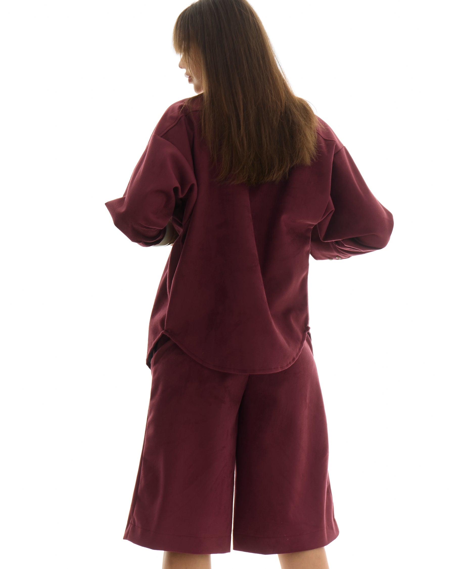 Soft Tailor Shorts - Wine suede