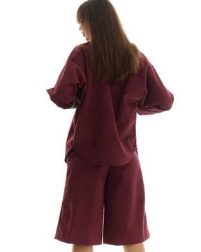 Soft Tailor Shorts - Wine suede