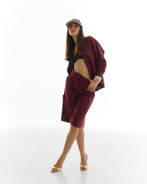 Soft Tailor Set - Wine suede