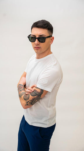 T-shirt Filo di scozia White