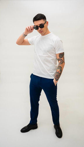 T-shirt Filo di scozia White