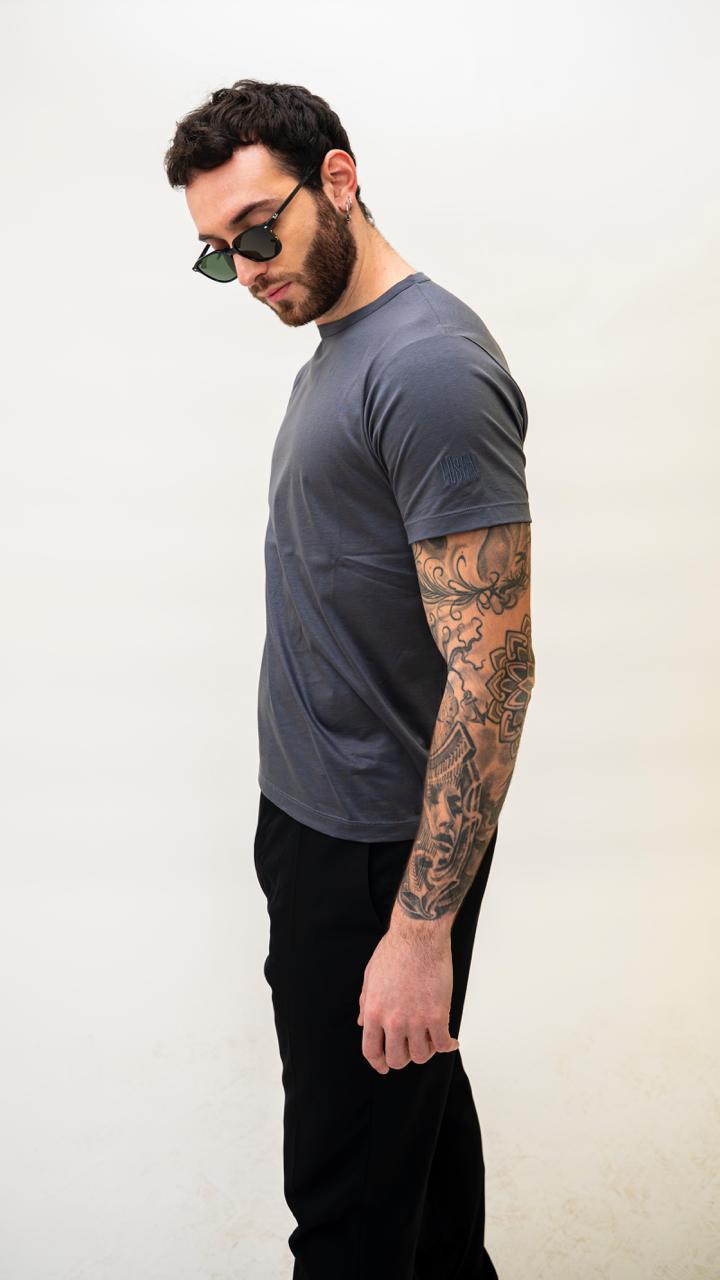 T-shirt Filo di scozia Piombo