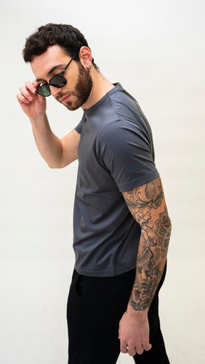 T-shirt Filo di scozia Piombo