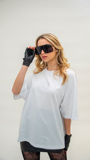 T-shirt boxy shine