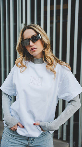 T-shirt boxy shine