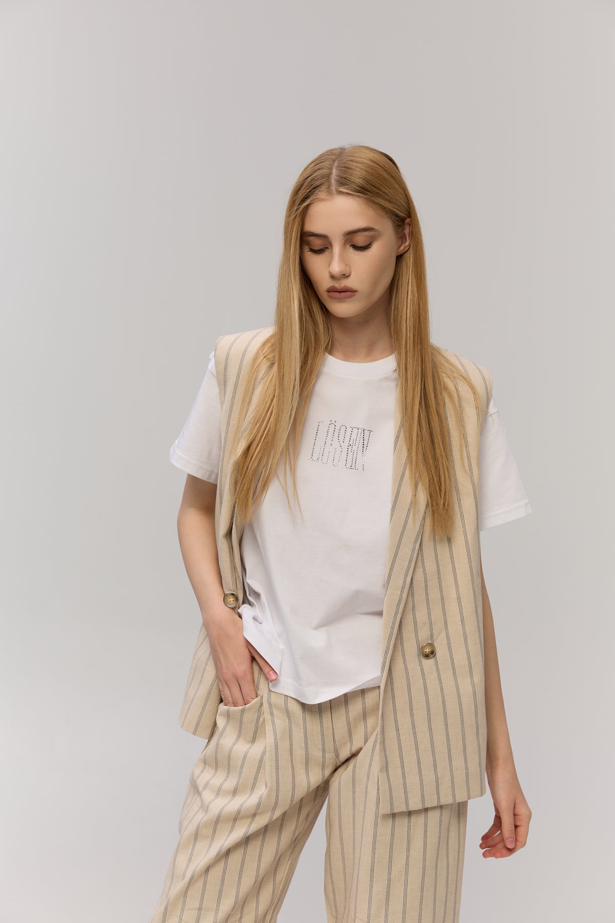 Gilet lino 'Trace'